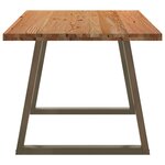 vidaXL Table à manger marron clair bois de chêne massif rectangulaire