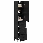 vidaXL Haut Armoire Chêne noir 34 5 x 34 x 180 cm Bois d'ingénierie