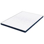 vidaXL Coussins de Matelas Blanc et bleu 140 x 190 cm