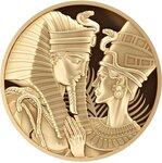 Pièce de monnaie en Or 200 Dollars g 7.77 (1/4 oz) Millésime 2025 AMENHOTEP AND NEFERTITI 1/4 (PRÉCOMMANDE)