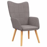 vidaXL Chaise de relaxation Taupe Tissu