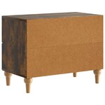 vidaXL Cabinet de chevet avec tiroir Chêne fumé 62 x 34 5 x 48 cm