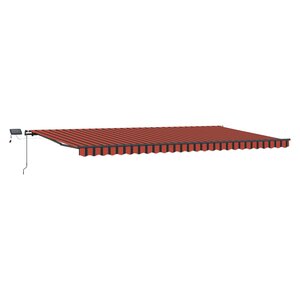 vidaXL Auvent rétractable orange et marron 600 × 300 cm