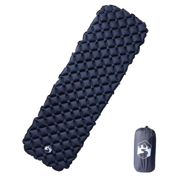 vidaXL Matelas de camping gonflable 1 personne gris 190x58x6 cm