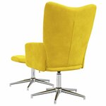 vidaXL Chaise de relaxation avec tabouret Jaune moutarde Velours