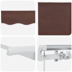 vidaXL Auvent Rétractable Marron et blanc
