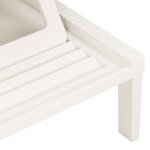 vidaXL Chaise longue plastique blanc