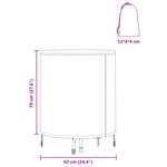 vidaXL Housse de Table 62 x 62 x 70 cm tissu Rond Imperméable Noir