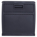 Coffre malle de rangement dim. 120L x 61l x 63H cm résine tressée imitation rotin noir