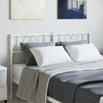 vidaXL Tête de lit métal blanc 160 cm