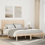vidaXL Cadre de lit extra long sans matelas 140x210 cm bois massif
