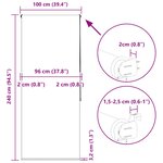 vidaXL Store enrouleur de douche 100x240 cm largeur du tissu 96 cm
