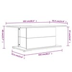 vidaXL Table basse blanc 102x55 5x40 cm bois d'ingénierie