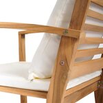 vidaXL Chaises de jardin 2 Pièces Naturel 60 x 65 x 76.5 cm