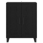 vidaXL Buffet Chêne noir 69 5 x 34 x 90 cm Bois d'ingénierie et fer