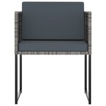 vidaXL Ensemble à manger de jardin coussins 11 Pièces Résine tressée Gris