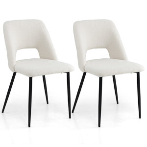 Lot de 2 chaises salle à manger 48 5 x 57 x 85 cm confort ergonomique design moderne en métal beige 20_0011782