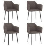 vidaXL Chaises à manger lot de 4 taupe tissu