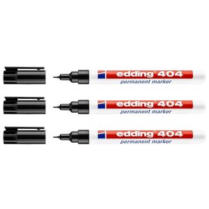 Marqueur Permanent 404 Noir Pointe Ultrafine 0 75 mm x 3 EDDING