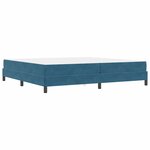 vidaXL Lit boxspring avec matelas Bleu foncé 200 x 220 cm Velours