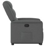vidaXL Fauteuil inclinable Gris foncé Tissu