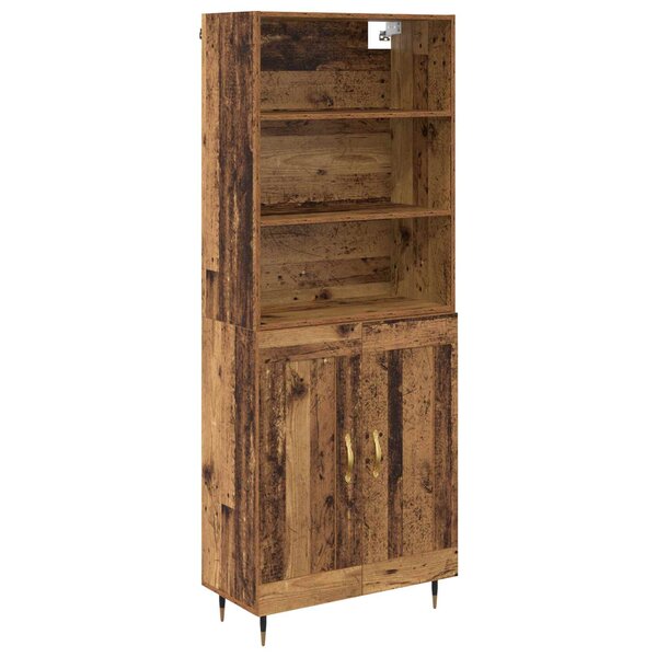 vidaXL Haut Armoire Bois Ancien 69 5 x 34 x 180 cm Bois d'ingénierie