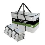 Pack and Move - Lot 8 Grands Sacs Déménagement Transparent Recyclés - Rangement Et Transport Ultra Résistant - Réutilisable - Poignées Solides - 100L
