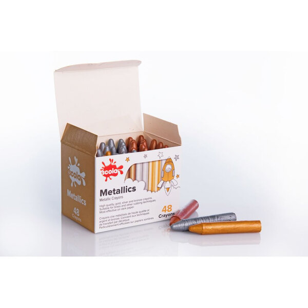 METALLICS  bte de 48 crayons cires clrs métal