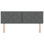 vidaXL Tête de lit avec des lumières à LED Réglable Gris 144 cm tissu