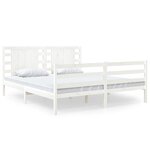 vidaXL Cadre de lit sans matelas blanc 150x200 cm bois de pin massif