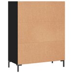 vidaXL Bibliothèque noir 69 5x32 5x90 cm bois d'ingénierie