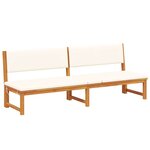 vidaXL Transat Bois d'acacia massif Huile Naturelle