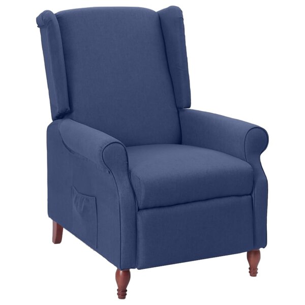 vidaXL Fauteuil inclinable Bleu Tissu