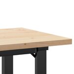 vidaXL Table à manger cadre en O 100x50x75 5 cm bois pin massif fonte