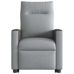 vidaXL Fauteuil de massage inclinable Gris clair Tissu