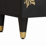 vidaXL Meuble TV Noir 70 x 33 x 46 cm Bois de mangue massif