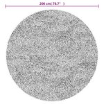 vidaXL Tapis lavable gris Ø 200 cm antidérapant