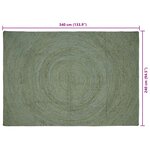 vidaXL Tapis de surface Vert olive 240 x 340 cm Jute