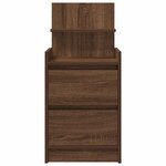 vidaXL Tables de chevet avec 2 tiroirs 2 Pièces chêne marron 38x34x80 cm