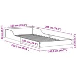vidaXL Cadre de lit Blanc Bois massif en pin
