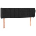 vidaXL Tête de lit avec oreilles Noir 147x23x78/88 cm Velours