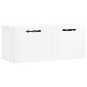 vidaXL Armoire murale blanc brillant 80x36 5x35 cm bois d'ingénierie