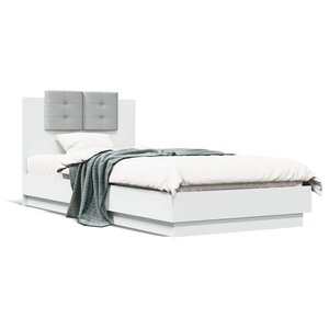 vidaXL Cadre de lit sans matelas blanc 90x200 cm