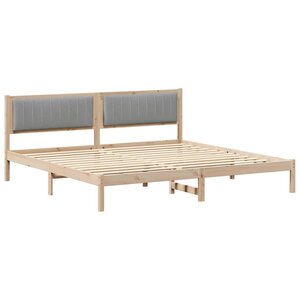 vidaXL Cadre de lit Gris clair 200 x 200 cm Pin massif