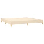 vidaXL Sommier à lattes de lit et matelas et LED Crème 200x200cm Tissu
