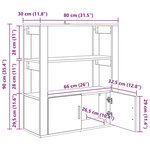 vidaXL Buffet Bois ancien 30 x 80 x 90 cm Bois d'ingénierie