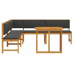 vidaXL Ensemble de banc de jardin 4 Pièces Marron Bois d'acacia massif