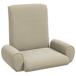 vidaXL Fauteuil de sol ajustable Sable Velours grainé
