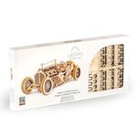 Maquette en bois vintage ugears u9 voiture grand prix 348 pièces