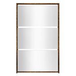 vidaXL Armoire à chaussures miroir 3 niveaux Chêne fumé 63x17x102 5 cm